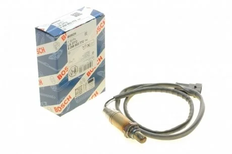 Лямбда-зонд (кількість дротів 4, 1000мм) (перед каталізатором) ALFA ROMEO 145, 146, 155, FIAT BRAVO I, CINQUECENTO, COUPE, CROMA, FIORINO, FIORINO/MINIVAN, MAREA, PANDA, PUNTO 0.9-2.4 05.89-01.10 BOSCH 0 258 003 772