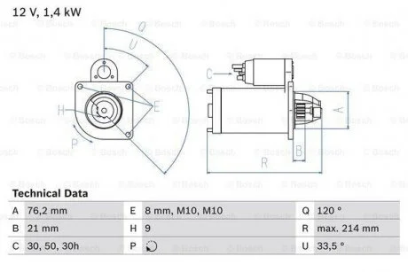 Фото стартер (12В, 1,2кВт, відновлений) BMW 3 (E36), 3 (E46), 5 (E34), 5 (E39), 5 (E60), 5 (E61), 7 (E38), 7 (E65, E66, E67), X3 (E83), Z3 (E36), Z4 (E85) 1.6-3.0 03.90-12.10 BOSCH 0986017110 Стартер (12В, 1,2кВт, відновлений) BMW 3 (E36), 3 (E46), 5 (E34), 5 (E39), 5 (E60), 5 (E61), 7 (E38), 7 (E65, E66, E67), X3 (E83), Z3 (E36), Z4 (E85) 1.6-3.0 03.90-12.10 BOSCH 0986017110
