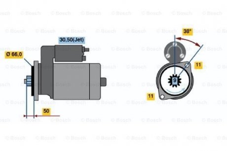 Стартер BOSCH 0986017450
