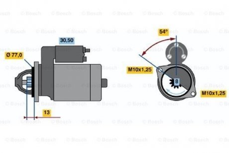 Стартер BOSCH 0986020401