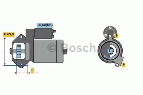 Фото стартер BOSCH 0986022020 Стартер BOSCH 0986022020
