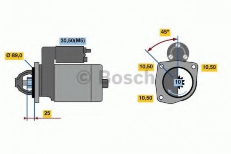 Стартер BOSCH 0986022990 (фото 1)