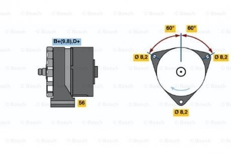 Генератор BOSCH 0986031020 (фото 1)