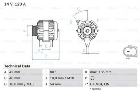 Генератор BOSCH 0986083260