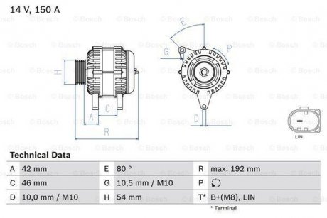 ALTERNATOR FORD FIESTA 1,4TDCI 08- REGENEROWANY BOSCH 0986084230