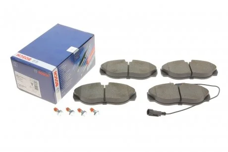 Гальмівні колодки дискові (з датчик.) CITROEN Jumper/FIAT/PEUGEOT BOSCH 0986424556