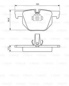Фото 1 - гальмівні колодки, дискове гальмо (набір) BOSCH 0986424653 Гальмівні колодки, дискове гальмо (набір) BOSCH 0986424653 (фото 1)