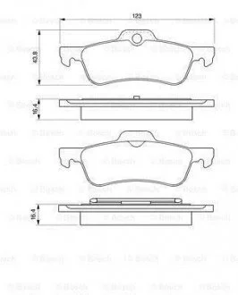 Фото 1 - гальмівні колодки, дискове гальмо (набір) BOSCH 0986424654 Гальмівні колодки, дискове гальмо (набір) BOSCH 0986424654 (фото 1)