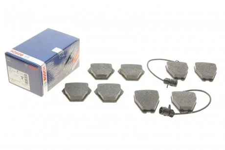 Фото гальмівні колодки перед. (з кр.датчик.) AUDI A8/S8 95-02 BOSCH 0986424689 Гальмівні колодки перед. (з кр.датчик.) AUDI A8/S8 95-02 BOSCH 0986424689