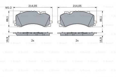 Комплект передніх гальмівних колодок Q7 15-, VW Touareg 17- BOSCH 0 986 424 850