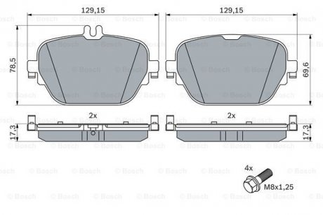 KLOCKI HAM. DB E-KLASA /A238/ 17- BOSCH 0986424858