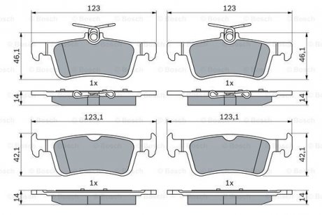 Гальмівні колодки дискові BOSCH 0986424866 (фото 1)