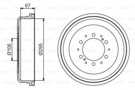 Гальмівний барабан BOSCH 0986477167 (фото 1)