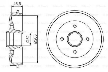 Барабан гальмівний BOSCH 0 986 477 184