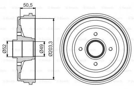 Фото гальмівний барабан задн RENAULT CLIO II, CLIO II/HATCHBACK, CLIO III, CLIO III/HATCHBACK, MODUS, THALIA I 1.2-2.0 09.98- BOSCH 0986477206 Гальмівний барабан задн RENAULT CLIO II, CLIO II/HATCHBACK, CLIO III, CLIO III/HATCHBACK, MODUS, THALIA I 1.2-2.0 09.98- BOSCH 0986477206
