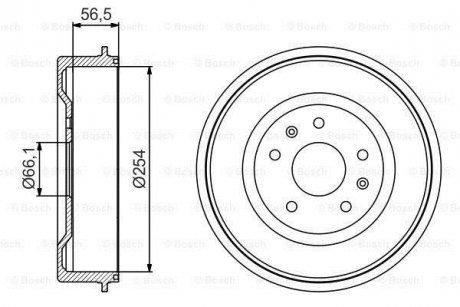 Гальмівний барабан BOSCH 0986477227