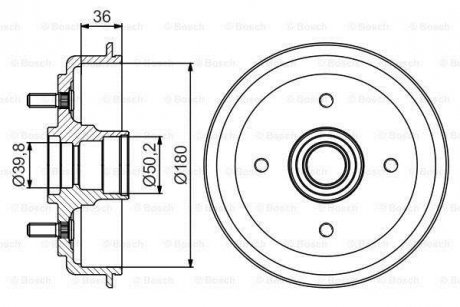 Барабан гальмівний BOSCH 0986477238