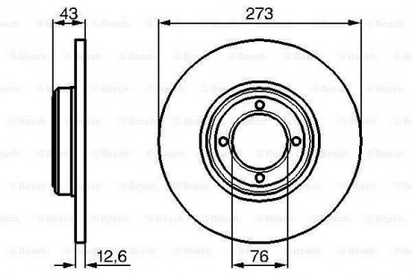 Тормозной диск BOSCH 0986478091 (фото 1)