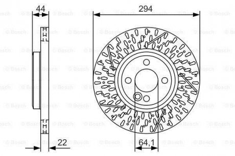 Диск гальм. передн. MINI 10-14 (переднф.) BOSCH 0986479A69