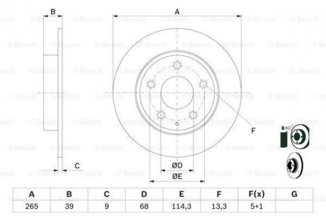 TARCZA HAM. BOSCH 0986479E54 (фото 1)