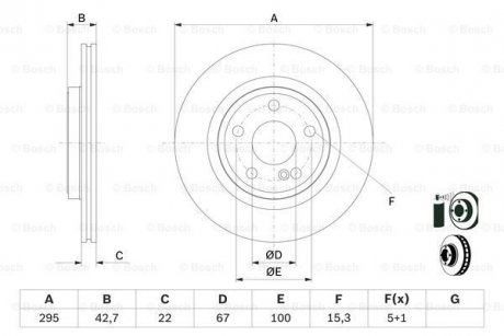 Диск гальм задн. DB A176 BOSCH 0986479F75