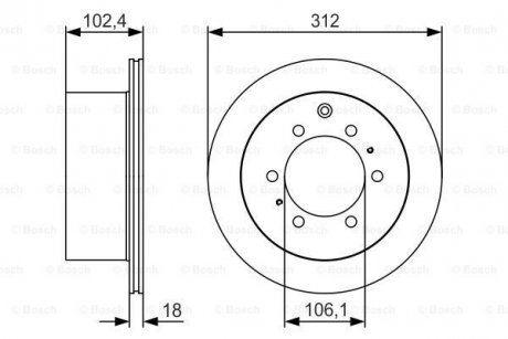 Тормозной диск BOSCH 0986479R57