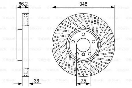 Диск гальмівний перед.прав.F10,6,7 F01 10- BOSCH 0986479W20