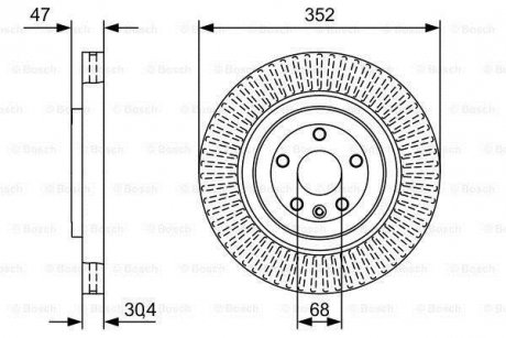 Диск гальмівний передній 352мм BOSCH 0986479W53