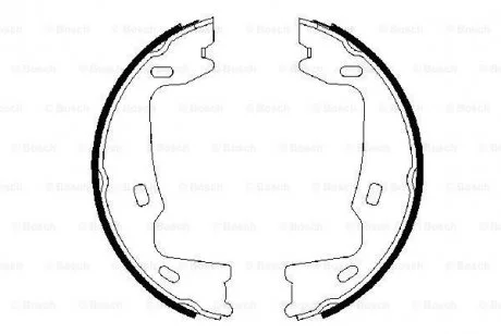 Фото щоки гальмівні задн. OPEL Astra F, Vectra A, B, Omega A, B BOSCH 0 986 487 214 Щоки гальмівні задн. OPEL Astra F, Vectra A, B, Omega A, B BOSCH 0 986 487 214