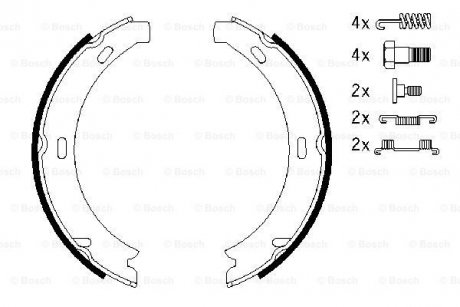 Щоки ручного гальма W210 BOSCH 0986487584