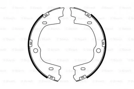 Щоки гальмівні задн. i55 3,0CRDi -11 BOSCH 0986487778