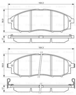 К-т гальмівних колодок Nissan Navara BOSCH 0 986 494 152