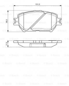 Гальмівні колодки передн. Camry 01- BOSCH 0986494363 (фото 1)