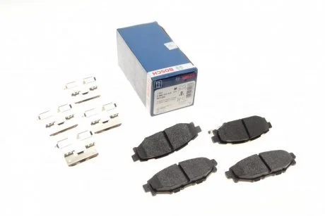 Фото колодки гальмівні задн. (з пластинами) Forester,Impreza,Legacy,Outback BOSCH 0986494444 Колодки гальмівні задн. (з пластинами) Forester,Impreza,Legacy,Outback BOSCH 0986494444