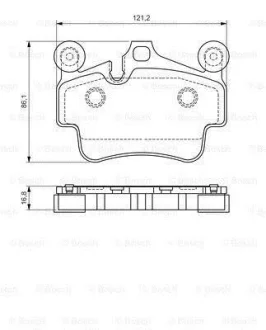 Тормозные колодки, дисковые BOSCH 0986494567