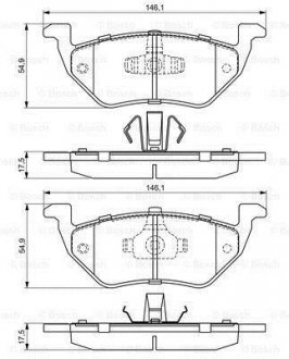 Гальмівні колодки задн. Maverick 01- BOSCH 0986494683 (фото 1)