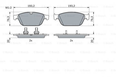 Гальм. колод. передн. AUDI A8 BOSCH 0986494988