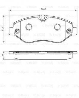 Гальмівні колодки передн. IVECO Daily III 06 - BOSCH 0986495113 (фото 1)