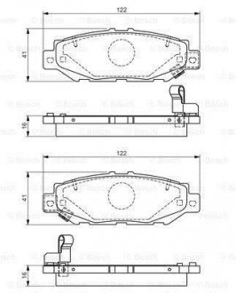 Гальмівні колодки задн.Supra,Lexus GS300 93- BOSCH 0986495122