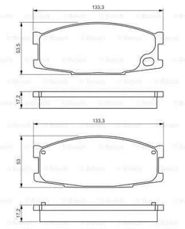 К-т гальмівних колодок передніх Canter BOSCH 0986495130