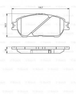 Гальмівні колодки (набір) BOSCH 0986495160 (фото 1)