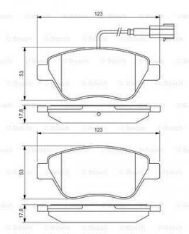 Торм. кол. пер., Fiat Doblo, 2005>, (+ датчик) BOSCH 0 986 495 342