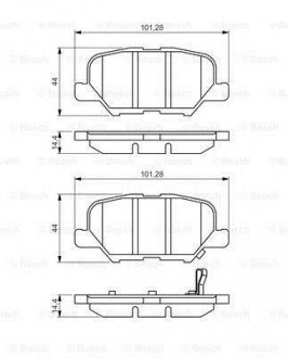 Колодки тормозные дисковые BOSCH 0986495358