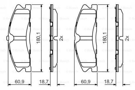 Колодки гальм. передн. Explorer (USA) 3.5 10- BOSCH 0986495399