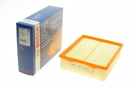 Фото фільтр повітряний AUDI 2,5TDI: A4/6 97-04 VW Passat -05 SKODA (213*69*254) BOSCH 1 457 433 772 Фільтр повітряний AUDI 2,5TDI: A4/6 97-04 VW Passat -05 SKODA (213*69*254) BOSCH 1 457 433 772