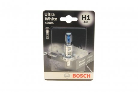 Лампочка H1 12V 55W Ultra White 4200K BLISTER BOSCH 1987301088