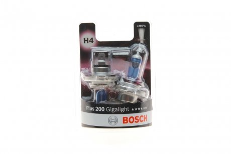 ЛАМПА РОЗЖАР. Plus 200 Gigalight H4 / *2 BOSCH 1987301435