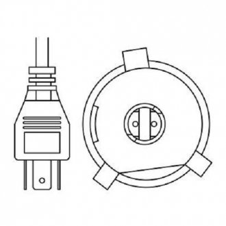 Автолампа H4 12V 30W 60000К (2шт.) холодний BOSCH 1987301554