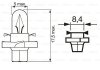 Лампа Bx8,4d 12V 1,5W BOSCH 1987302255 (фото 2)