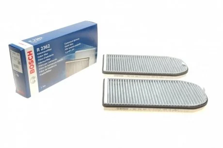Фото фільтр повітр. салону (вугілля) (к-т 2 шт) BMW E38 94-01 (165*30*358) BOSCH 1 987 432 362 Фільтр повітр. салону (вугілля) (к-т 2 шт) BMW E38 94-01 (165*30*358) BOSCH 1 987 432 362